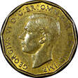 United Kingdom 3 Pence Great Britain George VI Nickel-Brass 1944  WWII Issue KM# 849 (21 425) Uncertified