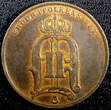 Bronze SWEDEN Oscar II  1876 5 ORE Mintage-608,500 KM# 736 (22 969) Uncertified