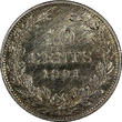 10 Cents Netherlands Wilhelmina I Silver 1901  VF Details Light Toning KM# 119(7) Uncertified