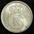 10 Øre Denmark Christian X Silver 1918 VBP; GJ  Last Year UNC KM# 818.1 (23 849)