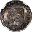 25 Centimos VENEZUELA Silver 1948  NGC UNC DETAILS Nice Toned Y# 20 (125)