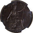 United Kingdom 1903 Farthing 1903 Great Britain Edward VII Bronze  NGC MS65 BN Blackened KM# 792 (47)