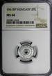 Hungary Aluminum 1961 BP 2 Fillér NGC MS66 TOP GRADED BY NGC KM# 546 (043)