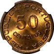 50 Centavos Mozambique Portuguese Colony Bronze 1953  NGC MS64 RB KM# 81 (152)