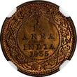 1/12 Anna India-British George V Bronze 1935 (C)  NGC MS65 RB KM# 509 (085)