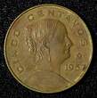 5 Centavos MEXICO Bronze 1967 Mo  Large type KM# 426 (27 910) Uncertified