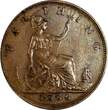 United Kingdom 1886 Farthing 1886 Great Britain Victoria Bronze  Britannia KM# 753 (14 882) Uncertified