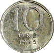 10 Öre Sweden Gustaf V (1907-1950) Silver 1945 G  UNC KM# 813 (22 065)