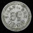 5 Centimes FRANCE Emergency coinage NOTGELD 1919  Ville de GEX-Ain El Mon# 10.1 Uncertified