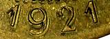 10 Centimes ALGERIA Pattern Essai Brass 1921  Double Date NGC MS64 RARE KM# TnA8