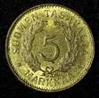 5 Markkaa 1946 Finland Brass 1948 L  UNC KM# 31a (27 680)