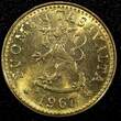 Finland Aluminum-Bronze 1967 10 Penniä KEY DATE UNC/BU KM# 46 (23 985)