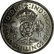 United Kingdom 1944 Florin 1944 GREAT BRITAIN George VI Silver  / 2 Shilling WWII Issue UNC KM#855(7)