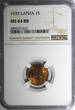 1 Santims Latvia Bronze 1939  NGC MS64 RB Rainbow Toned KM# 10 (012)