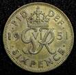 United Kingdom 6 Pence Great Britain George VI Copper-Nickel 1951  KM# 875 (24 194) NGC