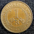 Bronze Denmark Frederik VIII  1907 1 Ore KEY DATE Ch UNC KM# 804 (23 103)