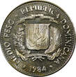 1/2 Peso DOMINICAN REPUBLIC 1984 MO  Human Rights Toning KM# 62.1 (21 034) Uncertified