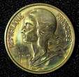 5 Centimes FRANCE Aluminum-Bronze 1966  1st Year Type RAINBOW UNC KM# 933 (90)