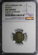 Groschen Germany SAXONY-ALBERTINE 1873-B Neu- NGC UNC DETAILS KM# 1221 (102)