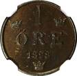 Bronze SWEDEN Oscar II  1898 1 Ore NGC UNC DETAILS KM# 750 (023)