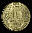 10 Centimes FRANCE Aluminum-Bronze 1963  UNC KM# 929 (27 673)