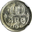 Denmark Silver 1919 HCN GJ 10 Ore NGC MS64 GEM BU 1 YEAR TYPE KM# 818.2 (192)