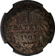 Switzerland 1808 Batzen 1808 Swiss Cantons AARGAU  NGC AU DET. KEY DATE Mintage-184,000 KM# 9.1(4)