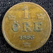 1 Öre Sweden Oscar II Bronze 1883  Large letters KM# 750 (23 158) Uncertified
