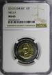 10 Pesos DOMINICAN REPUBLIC 2010  NGC MS65 MELLA Poland Mint KM# 106 (019)