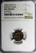 1 Santims LATVIA Bronze 1928  NGC UNC DET. KEY DATE SCARCE KM# 1 (025)