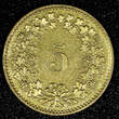 5 Rappen Switzerland Aluminum-Bronze 1995 B  UNC KM# 26c (22 852)