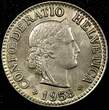 10 Rappen Switzerland Copper-Nickel 1953 B  UNC Toned KM# 27 (24 069)