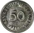 50 Pfennig Germany-Federal Republic Copper-Nickel 1949 J  Hamburg aUNC KM#104(58)