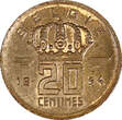20 Centimes Belgium Baudouin I Bronze 1954  Dutch text UNC KM# 147.1 (21 325)