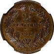 1/2 Centimes Luxembourg William III 1908 2- NGC MS64 BN 1 GRADED HIGHER KM# 21(1)
