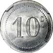 10 Centimes Algeria Aluminum 1915  NGC MS66 30mm TOP GRADED KM# TnB3 (009)