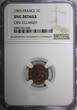 1 Centime FRANCE Bronze 1903  NGC UNC DETAILS KM# 840 (048)