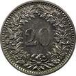 20 Rappen Switzerland 1920 B  UNC Condition CONFOEDERATIO HELVETICA KM# 29 (019)