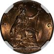 United Kingdom 1924 Farthing 1924 Great Britain George V Bronze  NGC MS64 RB KM# 808.2 (004)
