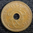 1 Øre Denmark Christian X Bronze 1928  UNC KM# 826.2 (23 092)