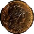 5 Centimes France Bronze 1906  NGC MS64 BN KM# 842 (14)