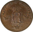 Bronze Sweden Oscar I  1858 1/2 Ore High Grade KM# 686 (21 885) Uncertified