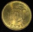Finland Aluminum-Bronze 1967 10 Penniä KEY DATE UNC/BU KM# 46 (23 985)