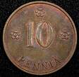 FINLAND Copper 1934 10 Penniä UNC KM# 24 (23 994)