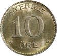10 Öre SWEDEN Gustaf V Silver 1934 G  UNC TONED KM# 780 (21 903)