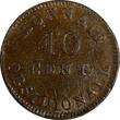 France 10 Centimes French States ANTWERP Napoleon I Bronze 1814 R  SCARCE KM# 5.3 (235) Uncertified
