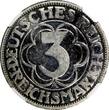 3 Reichsmark Germany Nordhausen Silver PROOF 1927 A  NGC PROOF SCARCE KM52 (015)