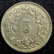 5 Rappen SWITZERLAND Copper-Nickel 1943 B  WWII Issue Toned KM# 26 (23 391) Uncertified