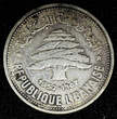 50 Piastres LEBANON Silver 1952  cedar tree Dutch Mint 1 YEAR TYPE KM# 17 (672) Uncertified