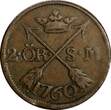 SWEDEN Adolf Frederick (1751-1771) 1760 S.M. 2 Ore Mintage-558,000 KM#461 (101) Uncertified